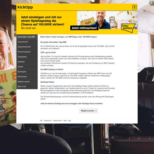 Interwetten Desktop